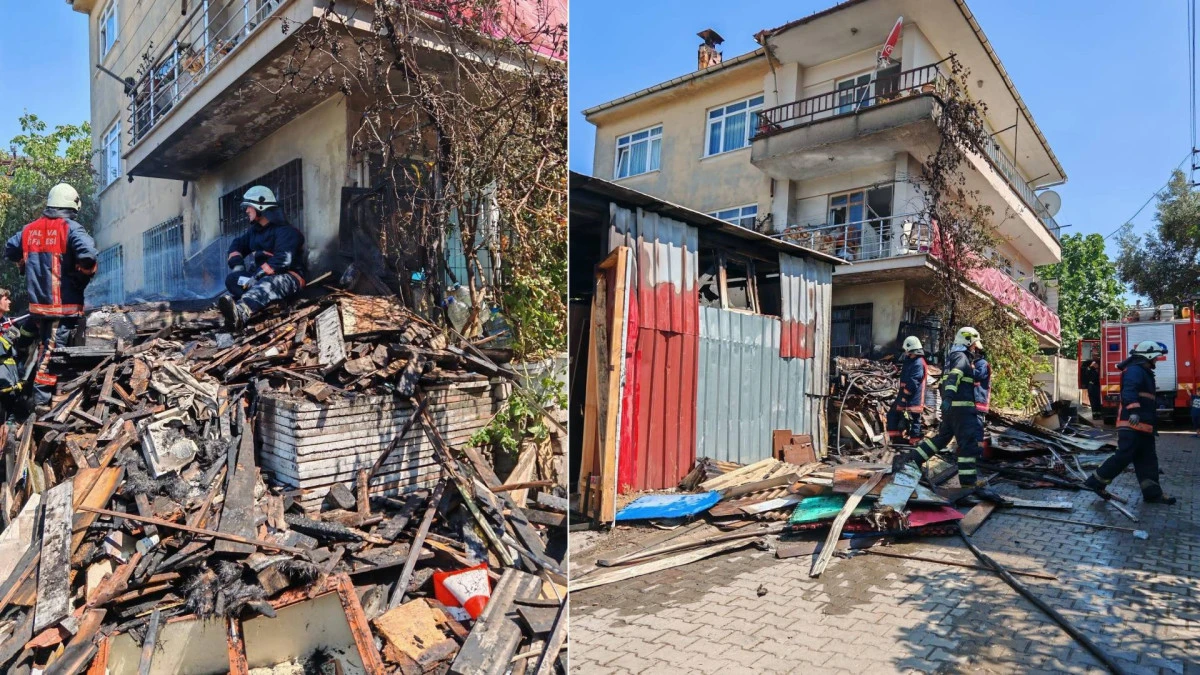 BAYRAKTEPE MAHALLESİ'NDE KORKUTAN YANGIN