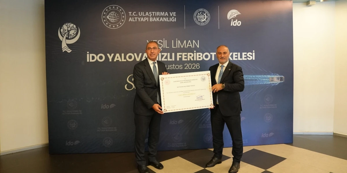 İDO&rsquo;NUN YALOVA İSKELESİNE YEŞİL LİMAN SERTİFİKASI