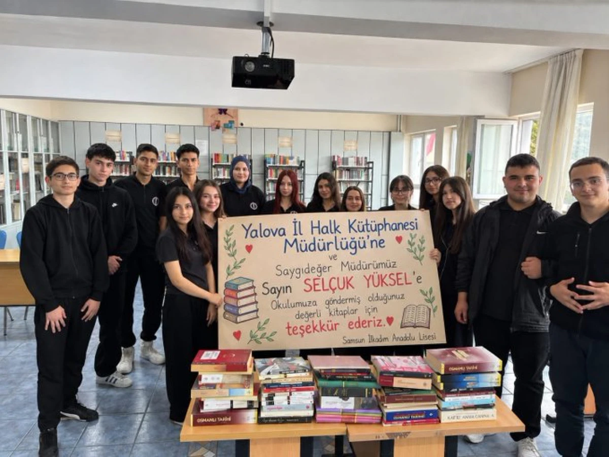 YALOVA'DAN SAMSUN'A KİTAP DESTEĞİ