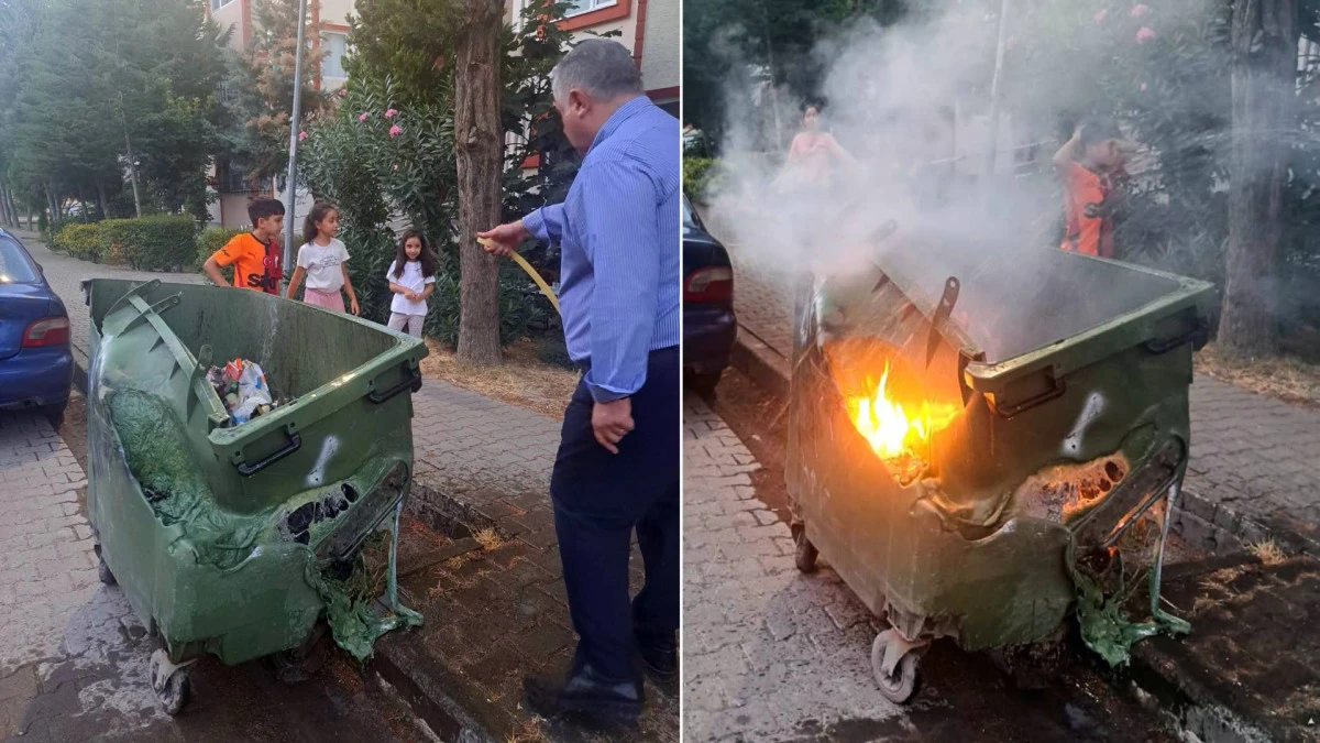 YANAN KONTEYNERİ HORTUMLA G&Uuml;REL S&Ouml;ND&Uuml;RD&Uuml;