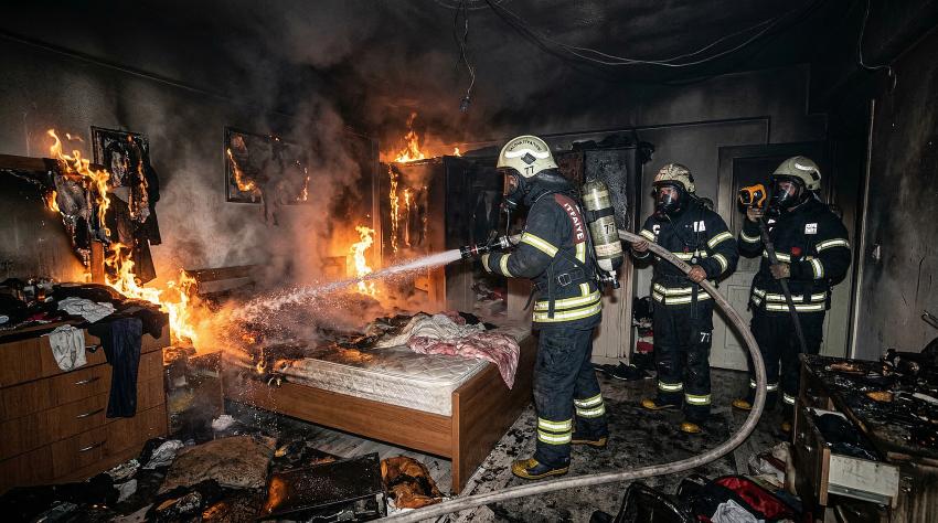 ELEKTRİK OCAĞI YANGINA NEDEN OLDU