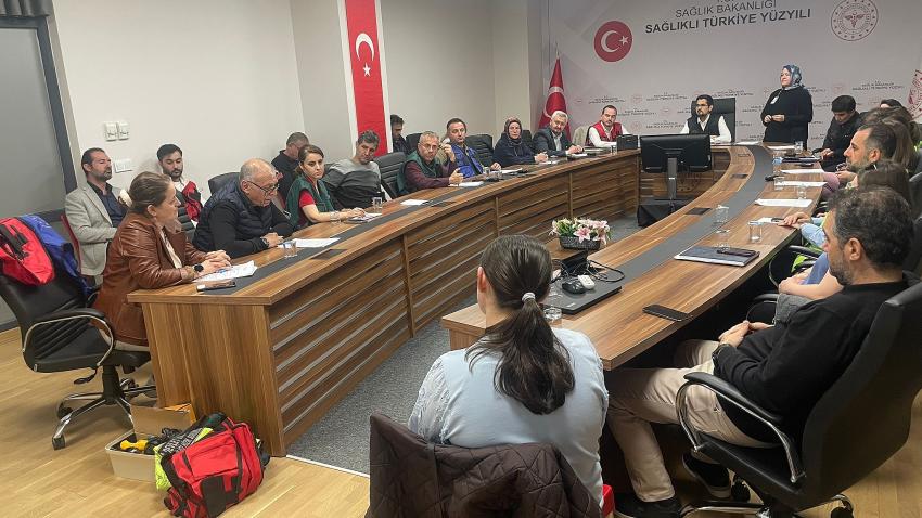 HASTANE HAP MASA BAŞI TATBİKATI GERÇEKLEŞTİRİLDİ