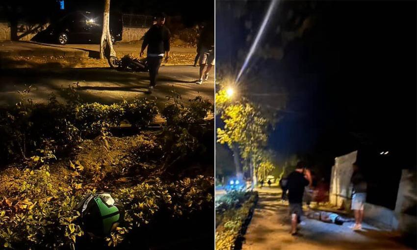KONTROLDEN ÇIKAN MOTOSİKLET AĞACA ÇARPTI