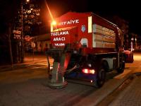 YALOVA İTFAİYESİ BUZLANMAYA KARŞI TUZLAMA ÇALIŞMASI YAPTI