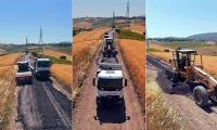 YOL YAPIM ÇALIŞMALARINA HIZ VERİLDİ