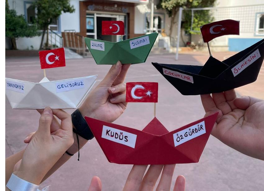 MİNİK YÜREKLERDEN GAZZE'YE BÜYÜK DESTEK