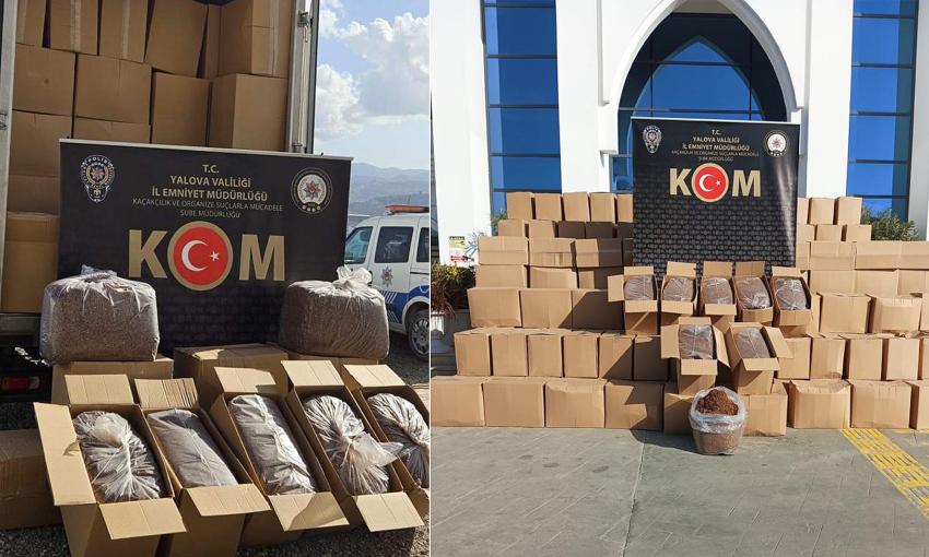 3 TON 600 GRAM KAÇAK TÜTÜN ELE GEÇİRİLDİ