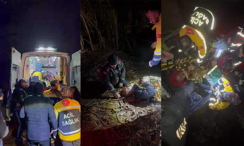 OTOMOBİL 50 METRE YUVARLANDI